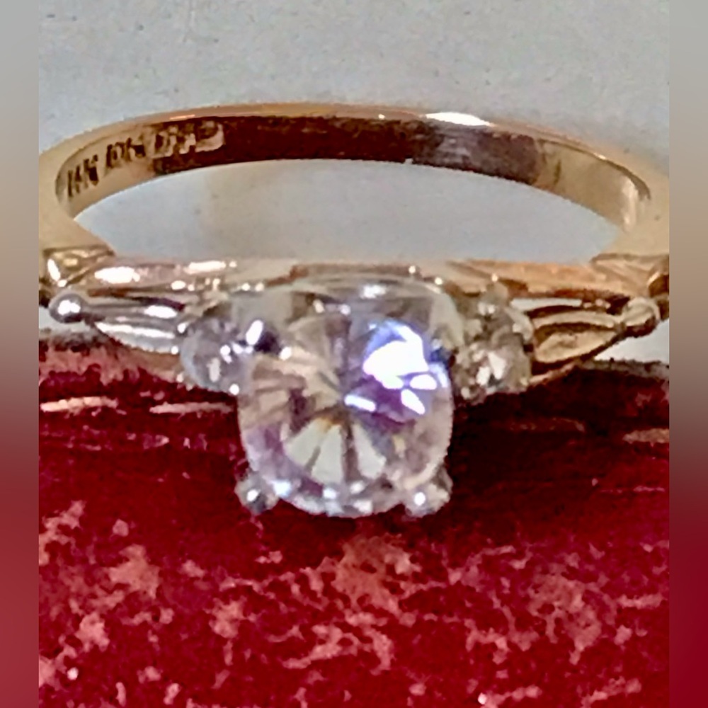 14k and 10k Gold Women's Ring with cubic zirconias
